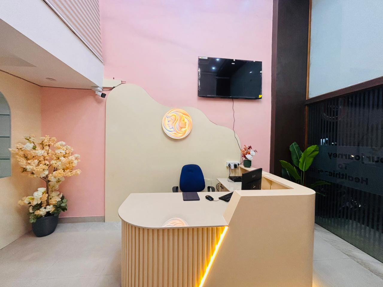 Sky Derma Clinic Reception & Patient Lounge Jaipur
